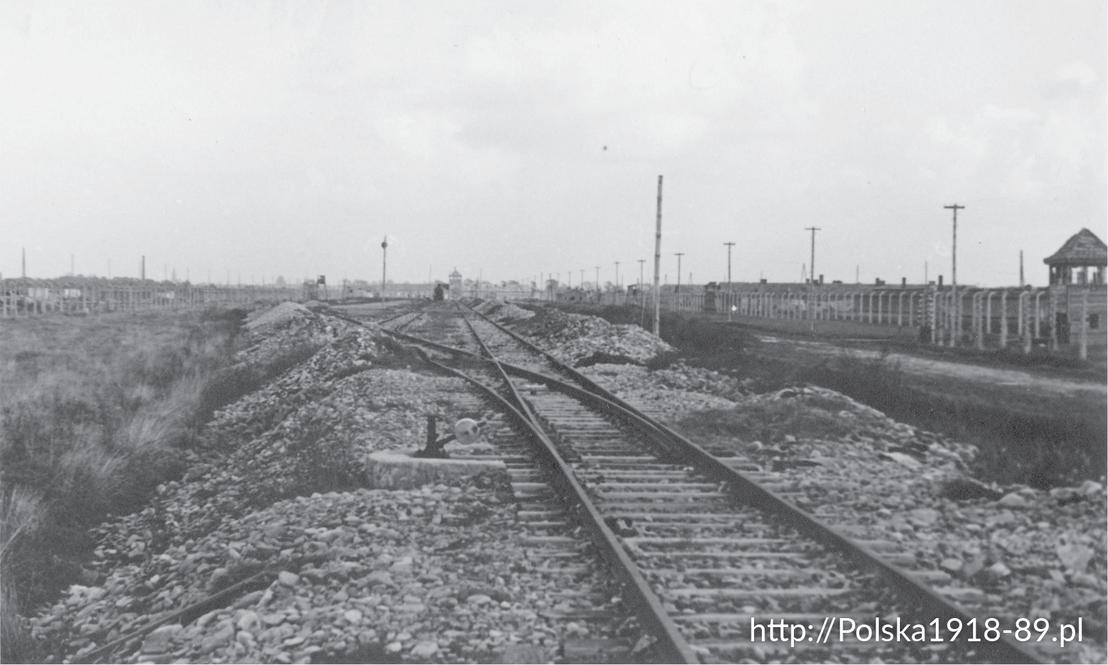 Bocznica kolejowa wewnątrz obozu zagłady KL Auschwitz-Birkenau
