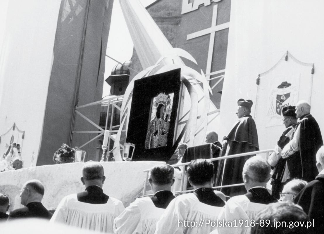 Obchody Milenium Chrztu Polski w Częstochowie. Prymas Stefan Wyszyński 