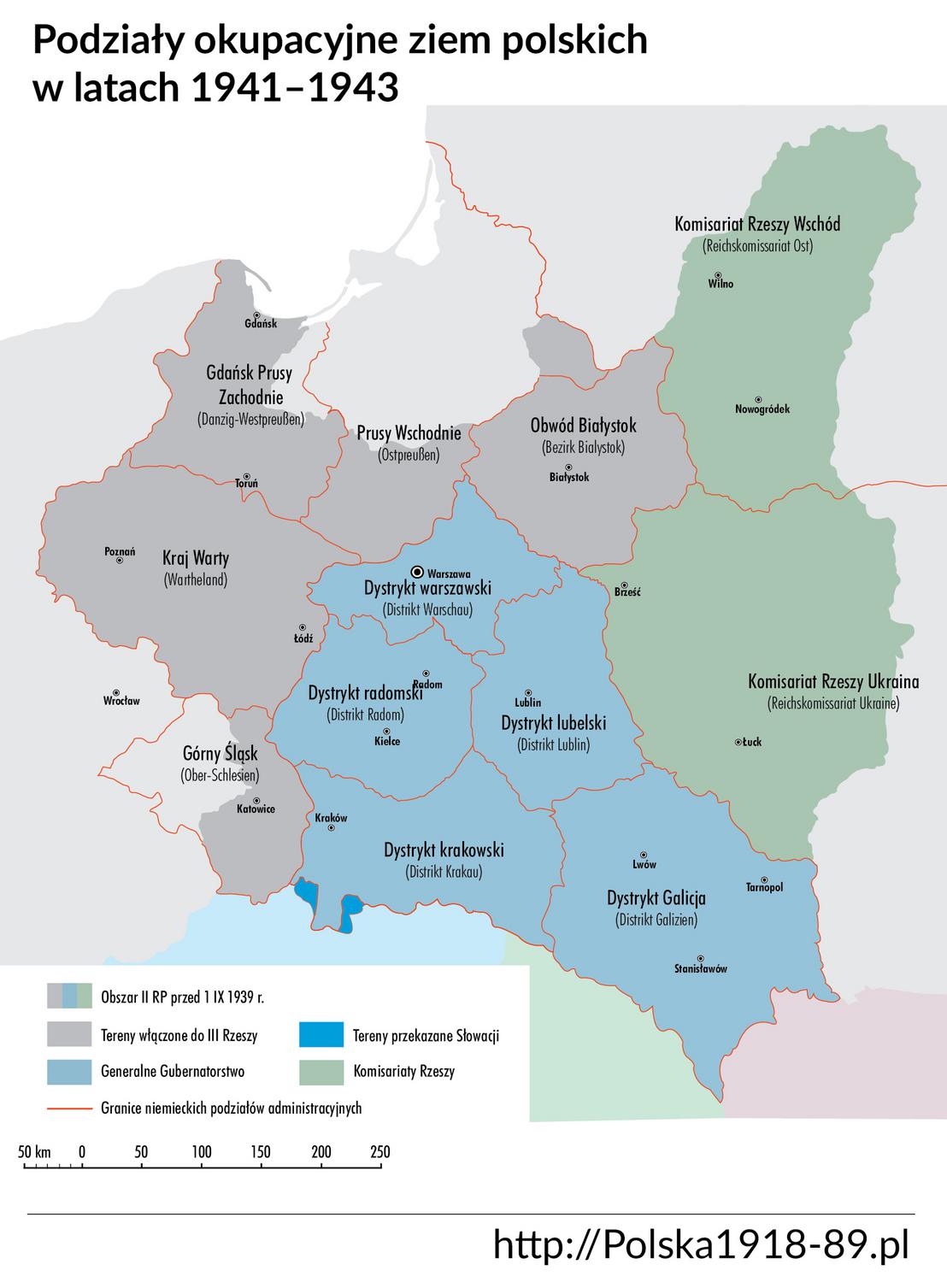 Podział okupacyjny Polski w latach 1941–1943