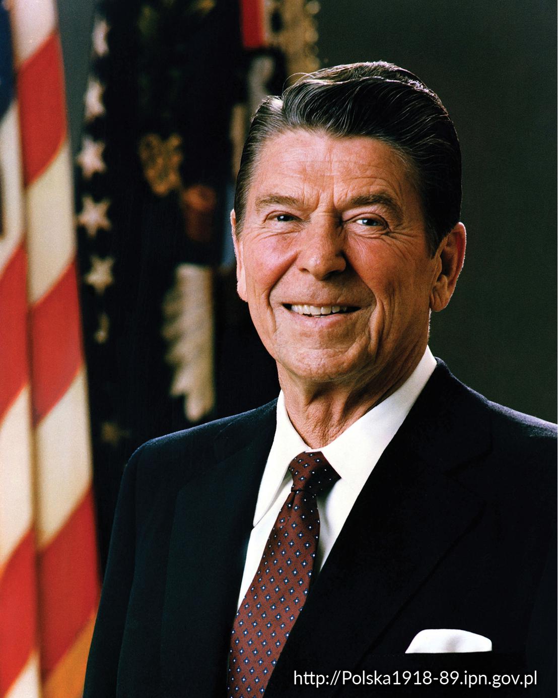 Oficjalny portret Ronalda Reagana jako 40. prezydenta USA. 