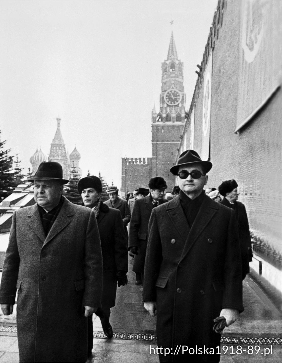 Stanisław Kania i Wojciech Jaruzelski na Kremlu, luty 1981 r.
