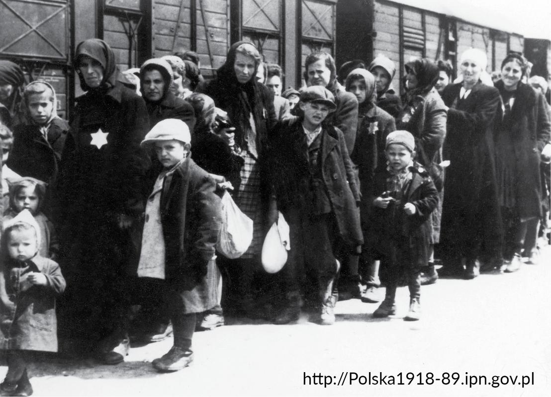 Transport polskich Żydów w Auschwitz-Birkenau